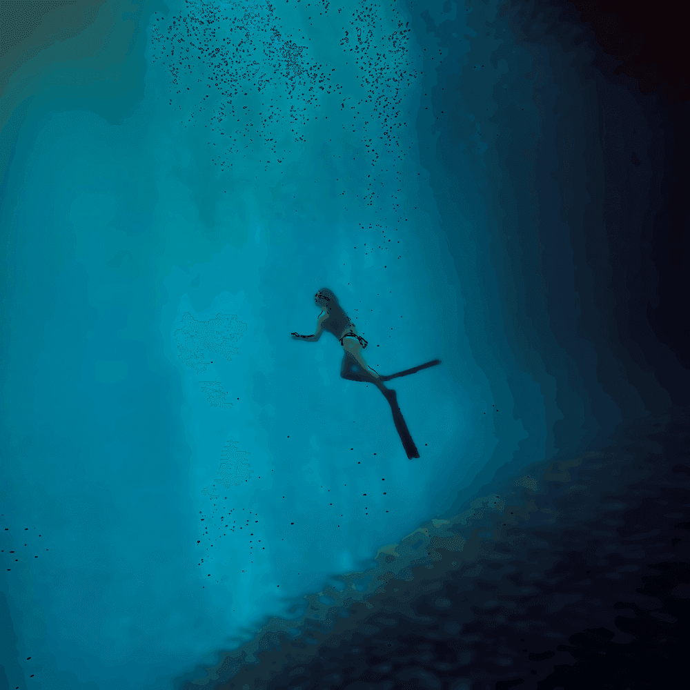 Descente dans la mer Méditerranée