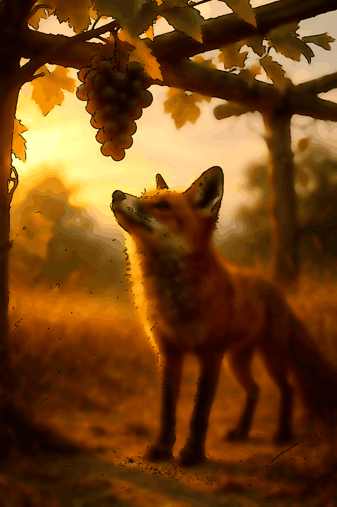 Illustration de l'article : The Fox and the Grapes